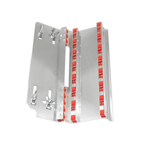 45 Degree Angle Cutting Tool For Aluminum Ceramic Marble Tiles Pro Grade Durable Aluminum Alloy Guide Cutter Mill With 24 Nylon Wheels Easy Stable Cuts Tile Edge Saver 25cm By 17.5cm Work Stand, close-up view