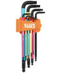 9 Piece Metric Ball End Hex Key Caddy Set With Color Coded L Style Handles Extra Long Arms For Maximum Reach Heat Treated Beefy Pro Grade