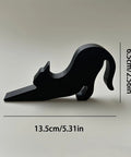 Black Eco Friendly Door Stopper With Soft Impact Absorbing Block in cat shape, dimensions 13.5cm x 6.5cm, eco design