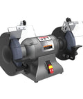 Tough As Nails 8 Inch Bench Grinder With 3600 Rpm And One Horsepower Featuring Dual Grit Vitrified Wheels Heavy Cast Iron Base.