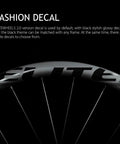 Close-up of fashion decal on Gravel Carbon Wheelset With Ceramic Bearings And Disc Brakes For Cyclocross 700C Center Lock XDR Hub