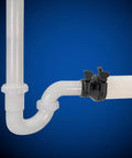 Tubular To 2 Inch Drain Pipe Flexible Adapter Coupling With EZYCLAMP Tool Free Bands, Fits 1.25 Or 1.5 Inch Tubular Piping Into 2 Inch DWV System, quick hand-tighten