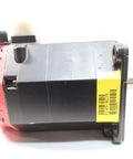 3 Phase Servo Motor 2.8 kW 3000 RPM 155V AC Heavy Duty Pro Grade for CNC and Industrial Robotic Systems Shaft Diameter 1.375 in Model A06B-0143-B075 High Torque Servo, side view