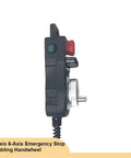 Side view of Electronic Handwheel Motion Control System For CNC Machining, 5V MPG Pendant, 4 Axis Or 6 Axis Handwheel with E-stop