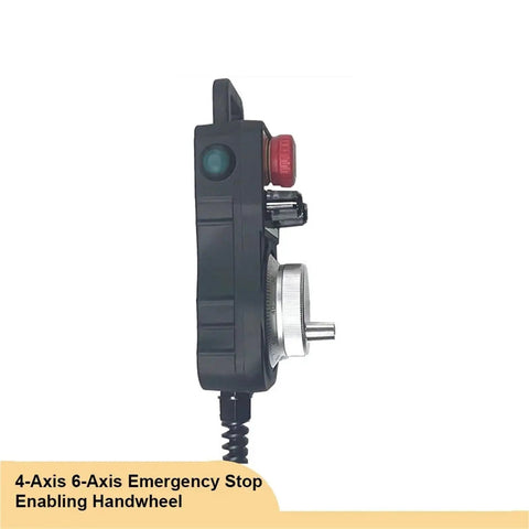 Side view of Electronic Handwheel Motion Control System For CNC Machining, 5V MPG Pendant, 4 Axis Or 6 Axis Handwheel with E-stop