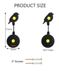 Two Pack Steel Spinning Targets Auto Reset For BB Guns And Air Rifles With Bird Silhouettes And High Visibility Bullseyes Product Size