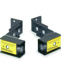 Heavy-Duty Commercial Grade Photo Eyes With Dual-Sided Infrared Sensors For Industrial Doors And Gates in bright yellow housing
