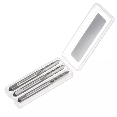 Kick Ass M6 X 1 Metric Hand Tap Set For Steel And Aluminum Jobs. High Grade M2 Alloy Steel Crafted For Burr Free Threads And Pro Grade Precision Cuts Every Single Time. Durable, Tough, And Ready To Work Hard On Your Next Mechanical Repair Project. Three-piece tap set in plastic case
