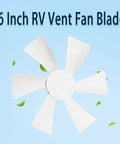 6 Inch RV Vent Fan Motor Replacement With Blade, 12V D Shaft RV Vent Motor Replacement For Camper, Travel Trailer And Motorhome Vent Fans