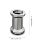 Beefy Heavy Duty Cable Roller Guide Wheel With Wide Flanges And Hollow Center Solid Steel Construction Smooth Machined Surface For Low Friction Cable Control Built For Workshops Construction Sites And 3 To 5 Ton Capacity, 9.5 cm x 7.5 cm