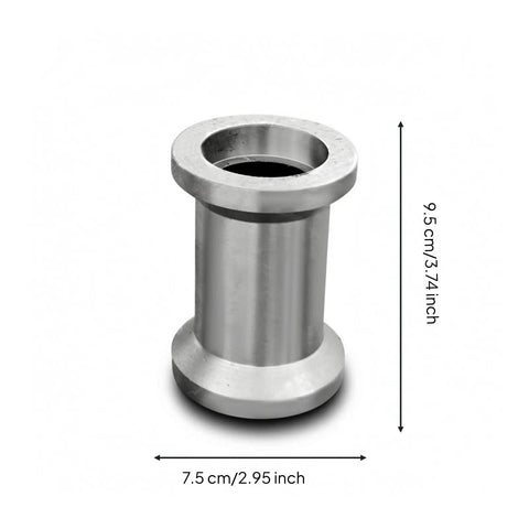 Beefy Heavy Duty Cable Roller Guide Wheel With Wide Flanges And Hollow Center Solid Steel Construction Smooth Machined Surface For Low Friction Cable Control Built For Workshops Construction Sites And 3 To 5 Ton Capacity, 9.5 cm x 7.5 cm