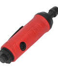 Heavy Duty Pneumatic Die Grinder With Built In Muffler For Dead Quiet 18k Rpm Action Zinc Alloy Body And Comfort Grip close-up view