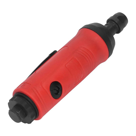 Heavy Duty Pneumatic Die Grinder With Built In Muffler For Dead Quiet 18k Rpm Action Zinc Alloy Body And Comfort Grip close-up view