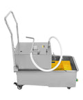 55 Gallon Commercial Fryer Filter Machine 110V Fast Food Restaurant Oil Filtration System with Pump Truck Separator on wheels.
