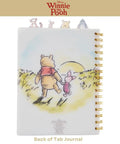 Winnie The Pooh Tab Journal Notebook With 96 Lined Pages, Spiral Bound 8x7 Inch White Vinyl Cover, Back Illustration