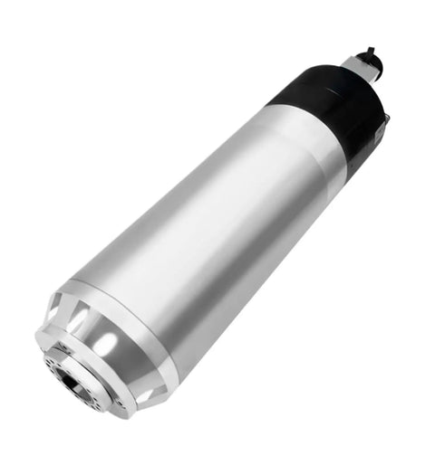 Badass Bt40 11kw Water Cooled Electric Spindle Motor built rock solid, silver metal housing, designed for high speed CNC machine tools.