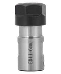 Heavy Duty C16 ER11 Milling Holder Chuck Collet Spacer Sleeve for deep hole machining, 6mm shaft diameter, durable metal construction.