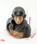 One Fifth Scale Pilot Figure For Model Aircraft Cockpit Display, 1/5 scale, 95mm x 60mm x 105mm, 68g