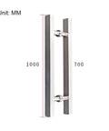 Brushed Stainless Steel Gate Hardware Square Tube Door Handle Built To Last For Wood Glass Barn Push Pull And Sliding Doors 1000x700mm