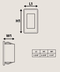 Diagram of 1 Slot Rocker Switch Panel Housing Kit with L1, H1, W1 dimensions