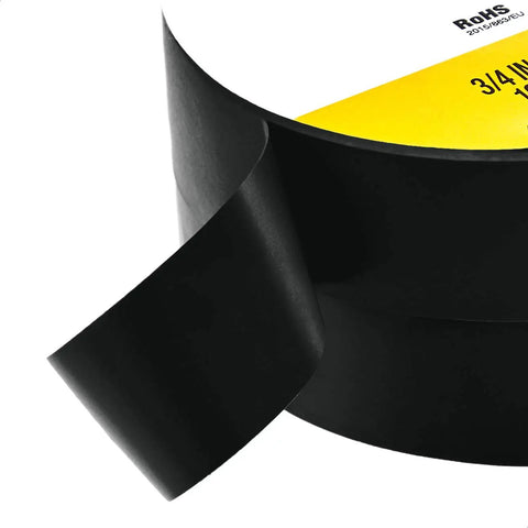 Roll of Electrical Tape 60 Ft Rolls Pro Grade Vinyl Tape For Wiring Three Quarter Inch Width Seven Mil Thick Black Ideal For Wire Repairs