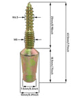 Heavy Duty Door Hinge Security Screws With Tamper Proof Zinc Metal Build To Lock Down Your Entryway Fast Includes Six Tough As Nails Anti Theft Safety Pins For Solid Door Reinforcement Projects, close-up of screw dimensions.