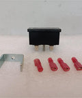 JwDawn 4Pin 24x48mm Battery Gauge Monitor For Golf Cart & Pallet Truck with connectors and mounting bracket.