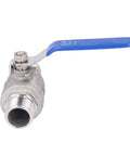 Heavy Hitter 3/4 Inch Ball Valve Built From 304 Stainless Steel With NPT Male Thread Ends And A Non Slipping Hand Lever for water and gas.