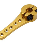 CNC Aluminum 25T Servo Horn Steering Clamping Arm For 1/8 And 1/10 RC Crawlers, Fits Multiple Brands, 46x16x9mm, 5 Hole Spacings, Clamping Head