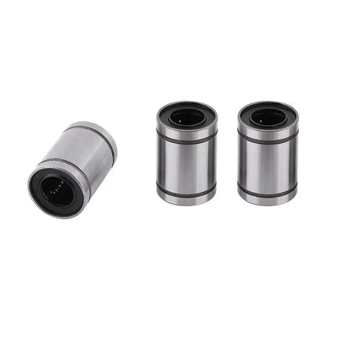 Kick Your Cnc Builds Up With These Heavy Duty Linear Motion Ball Bearings Featuring Double Sealed Steel Housings And Precise 12Mm Slides For Flawless 3D Printer Operations That Run Clean, showing three linear motion ball bearings.