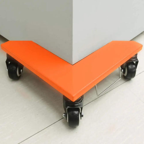 Heavy Duty Furniture Dolly Set Of 4 with wheels and floor safe rubber pads corner mover positioned under furniture