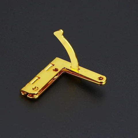 Rock Sturdy Cabinet Hinges 5 Pack Antique Brass 90 Degree Spring Assist Pivot Clamps No Sweat Setup For Closet Cupboards Wine Boxes Jewelry Lids, close-up view.