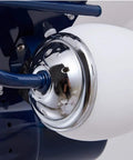 Close-up of Airplane Shape Three Light Pendant For Kids Room Metal LED Suspension Fixture with chrome details