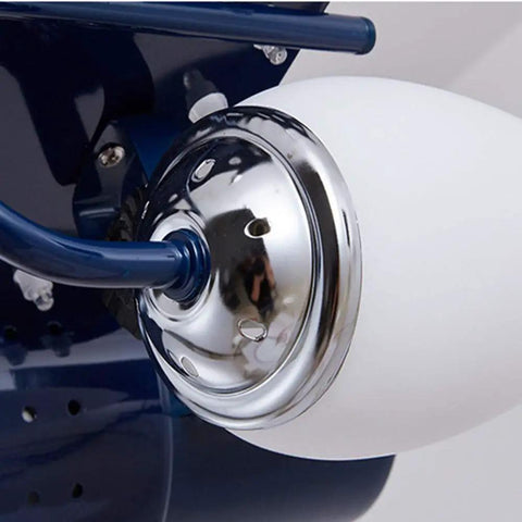 Close-up of Airplane Shape Three Light Pendant For Kids Room Metal LED Suspension Fixture with chrome details