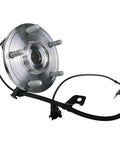 Rear Right Wheel Bearing And Hub Assembly For Ram ProMaster 3500 2014 Direct Fit Replacement Fits Ram ProMaster 1500 2014 And Ram ProMaster 2500 2014 Drop In Ready To Install, shown in side view with attached cables.