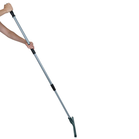 Extra Long Turf Rake For Artificial Grass Built Tough Heavy Duty Astro Turf Bristle Brush For Leaves Removal Rust And Abrasion Resistant Back Friendly Ergonomic Two Piece Handle 62 Inch Non Slip Design in use