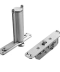Heavy Duty Springback Pivot Hinge For Restaurants And Commercial Doors, stainless steel, designed for smooth automatic closing.
