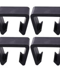 Four Pack Black Plastic Chair Leg Fasteners For Rattan Furniture, Easy To Install Sofa Clips With A Simple Shape, No Trace Removable