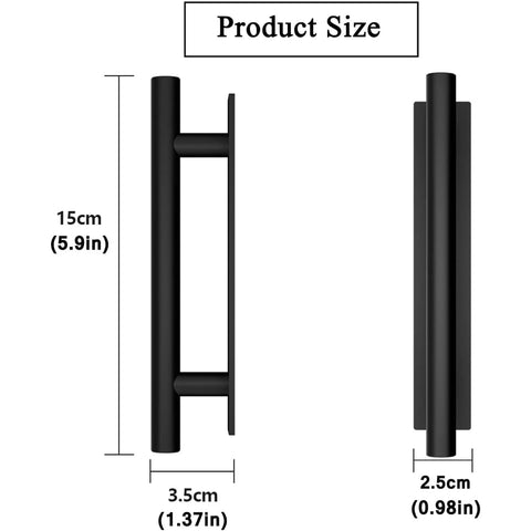 15 Pack Self Stick Push Pull Cabinet Handles Black ABS Plastic For Cabinets Doors Windows Wardrobes Drawers Hidden Grip Handles size dimensions