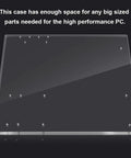 Open Air Computer Case For M-ATX Motherboard With Acrylic Transparent Frame, DIY Base Stand, viewed from above