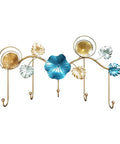 Rock Tight Wrought Iron Wall Hook For Sleek Nordic Style And Snug Door Storage That Locks In Keys Bags And Jackets Without A Sweat While Serving Heavy Duty Swag On Your Front Porch, featuring a decorative design with gold and blue elements.