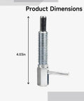 Built Like A Tank Carbon Steel Retractable Indexing Plunger Pin Pack With Zinc Plated Locking Tip and Comfortable L Handle, 4.03in long.