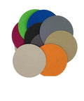 Heavy Duty 120 Piece Sanding Discs With Hook And Loop Backing For Wet Or Dry Detailing. Various colored sanding discs displayed.