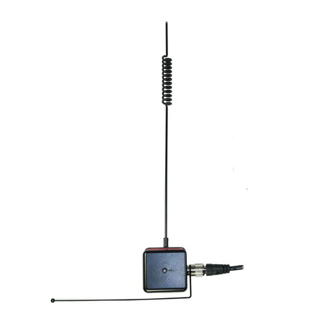 Pretuned Dual-Band Ham Radio Antenna Kit 144 148 MHz VHF And 440 450 MHz UHF With Glass Mount, showing entire antenna design.