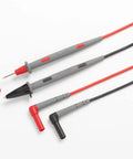Pro Grade Right Angle Test Lead Set With Comfort Grip Probes, WearGuard Indicator, 4 mm Shrouded Banana Connectors for Multimeters