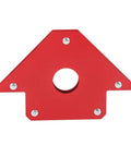 Heavy Duty Welding Magnet Set With 4 Pieces Of Angled Holders Offering Multi Position Support For Arrow Setup At 45 90 And 135 Degrees red magnetic holder with central hole