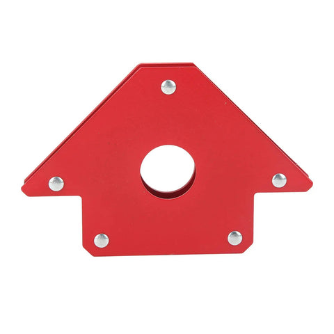 Heavy Duty Welding Magnet Set With 4 Pieces Of Angled Holders Offering Multi Position Support For Arrow Setup At 45 90 And 135 Degrees red magnetic holder with central hole