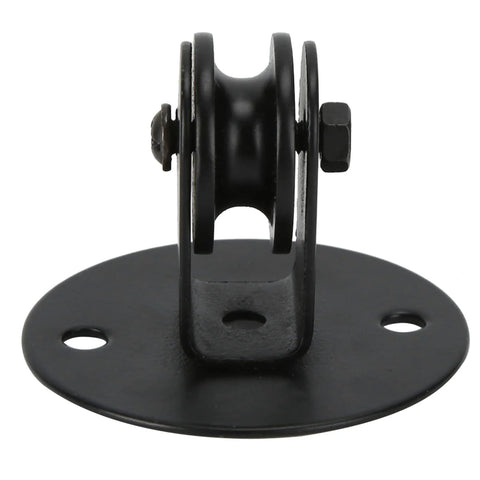 Vintage Style Hanging Light Pulley Kit For Pendant Lamps Old School Cast Iron Wire Pulley Bearing Rod Set Wall Or Ceiling Mount Pulleys