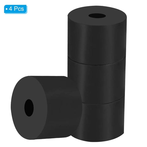 Four Pack Neoprene Anti Vibration Spacers Isolators With 2 Inch Outer Diameter, 0.5 Inch Inner Diameter, 1.6 Inch Thick Rubber Pads