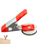 Magnetic Clip Holder For Kitchen And Office Heavy Duty Metal Clip With Strong Magnetic Base No Drill Mount Perfect For Hanging Papers Photos And Notes In Busy Homes And Workspaces, red metal clip
